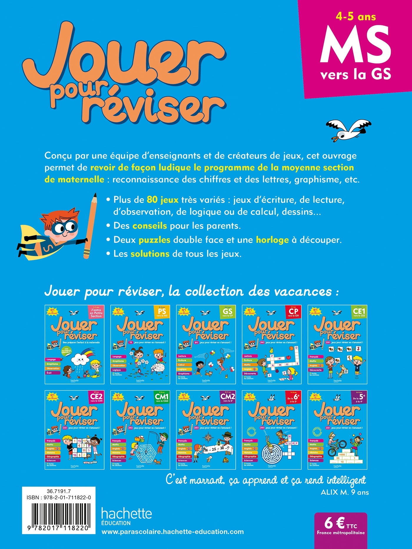Jouer pour réviser - De la Moyenne à la Grande Section - Cahier de vacances 2024 - COLLECTIF/MORIZE - HACHETTE EDUC